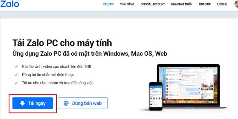 Từng bước để tải xuống Zalo PC trên thiết bị của bạn