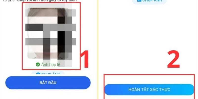Chụp hai mặt của CCCD/ CMND theo yêu cầu để xác minh tài khoản