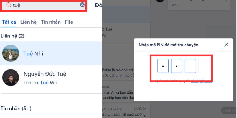 Từng bước xem hội thoại trên Zalo bị ẩn